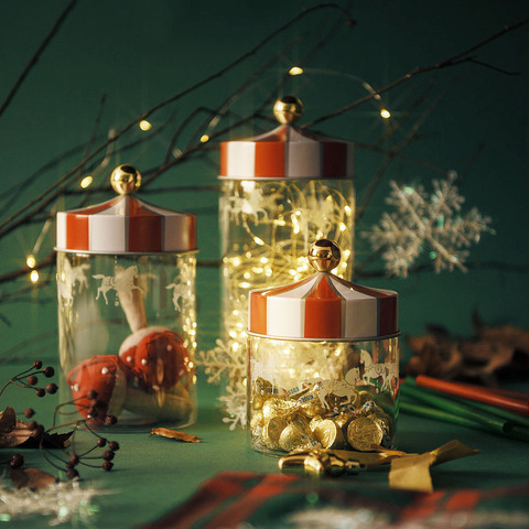 Sealed Storage Jar Glass Transparent Coffee Bean Grain Container Set Christmas Moisture-proof jar Carousel Glass Foods Bottle ► Photo 1/6