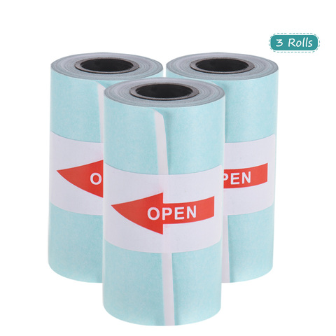 3 Roll Printable Sticker Paper Roll Direct Thermal Paper with Self-adhesive 57*30mm for PeriPage A6 Pocket Thermal Printer ► Photo 1/6