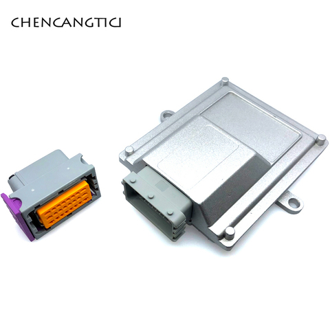 1 set 24 pin way single hole aluminum car ecu case enclosure with fci pcb connectors for honda Audi A6 automotive ► Photo 1/6