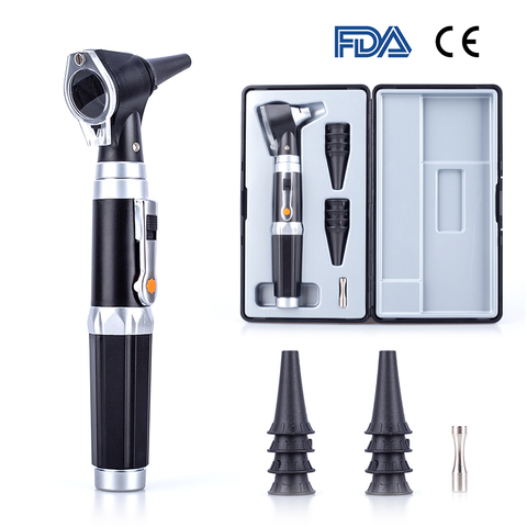 Professional Otoscopio Diagnostic Kit with 8 Tips Medical Home Doctor ENT Ear Care Endoscope LED Portable Otoscope Ear Cleaner ► Photo 1/6