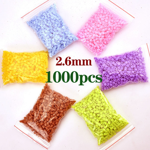 1000pcs /Bag 2.6mm Hama Beads kids toys Available Perler Iron PUPUKOU Beads Activity Fuse Beads ► Photo 1/6