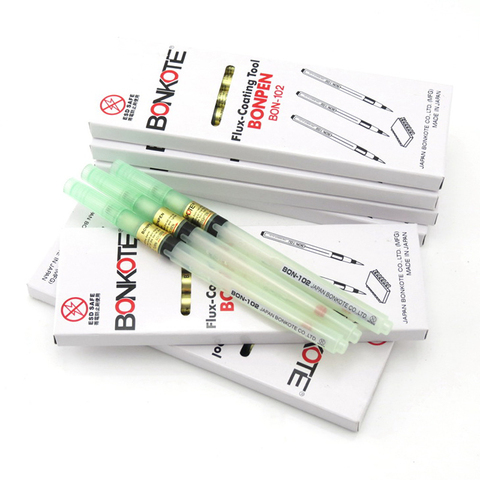 1 pc BON-102 Flux Paste Solder Paste Brush Tip / Flat Pen Welding Recyclable Empty ► Photo 1/6