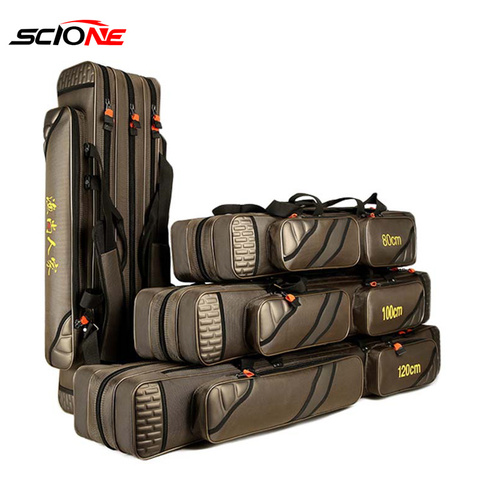 4 Layer Fishing Bag Large Capacity Portable Fish Pole Tools Storage Bag Tackle Gear Bags Shoulder Handbag Outdoor Sport XA9G ► Photo 1/6