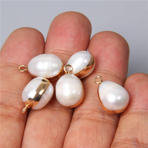 3pcs Natural white potato Pearl Pendant for women jewelry making Cultured pearls pendant charm diy necklace earring wholesale ► Photo 1/5