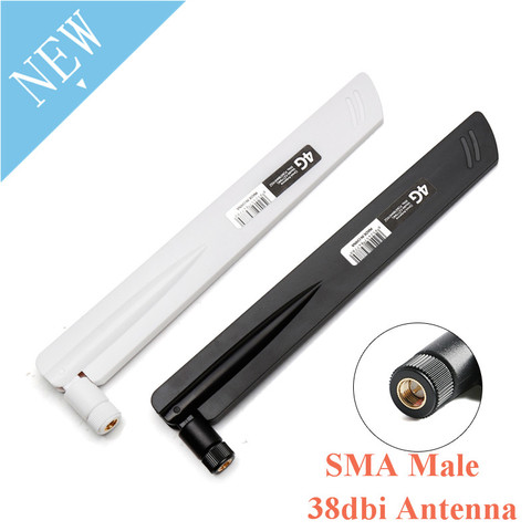 LTE 2G 3G 4G High Gain 38dBi Antenna SMA Male for GSM/CDMA WiFi Router Connector Black White ► Photo 1/5