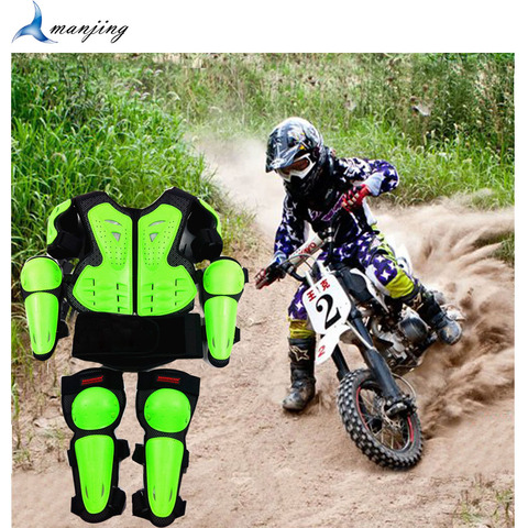 Youth Children Motocross Body Protective gear Vest armor ATV Dirt Bike suits Chest Spine Knee Elbow Guard Sports Equipment ► Photo 1/4