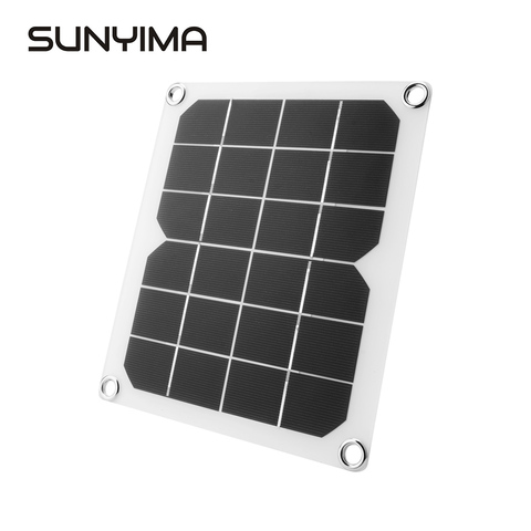 SUNYIMA 5V 10W Solar Panel Flexible Solar Panel Solar Battery Charger Power Bank DIY Photovoltaic Panel for Phone Hiking ► Photo 1/6