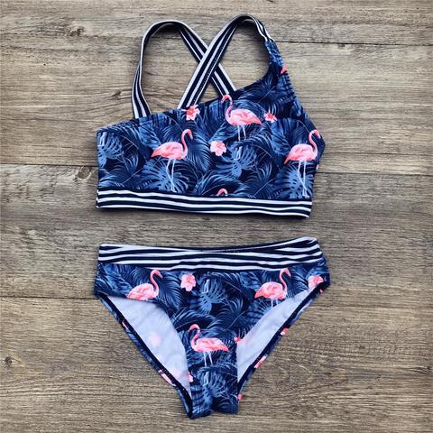 Multi Style Kids Girls Bikini Set 2022 New Print Girls Kids Swimwear Swimsuit Summer Children Biquini Infantil Bathing Suit A369 ► Photo 1/6