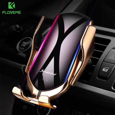 FLOVEME R1 Automatic Clamping Car Wireless Charger 10W Quick Charger Infrared Sensor Car Phone Holder Stand Qi Wireless Charger ► Photo 1/6