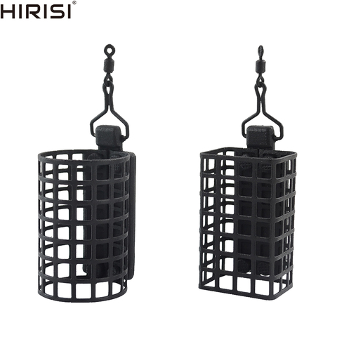 10x Fishing Tackle Feeder Cage Round Square for Carp Coarse Match Barbel Metal Feeders 20g 30g 40g 50g 60g ► Photo 1/6