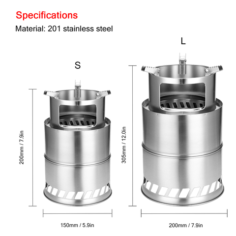 Outdoor Camping Equipment Windproof Wood Stoves Furnace Deconstructable Portable Picnic Stoves Cross Border Cooking Gas Burner ► Photo 1/6