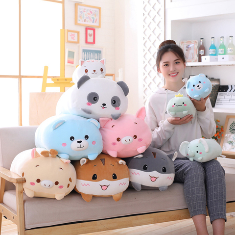Animal Sweet Dinosaur&Pig&Cat&Bear Kawaii Plush Toy Soft Cartoon Panda&Hamster&Elephant&Deer Stuffed Doll Baby Pillow Gift Toys ► Photo 1/6