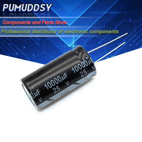 5PCS Higt quality 25V10000UF 18*35mm 10000UF 25V 18*35 Electrolytic capacitor ► Photo 1/1