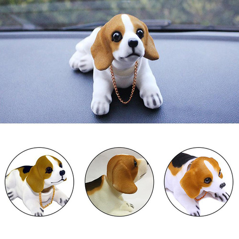 1pcs Car interior Dashboard Shaking Head Dog Ornament Decoration Accessories Plush Doll cute Puppy interior Car Nodding O5B1 ► Photo 1/6