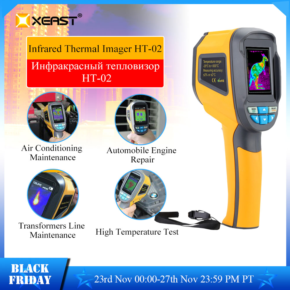 HT-02 2.4" Digital Handheld Thermal Imaging Camera Temperature IR 60x60 