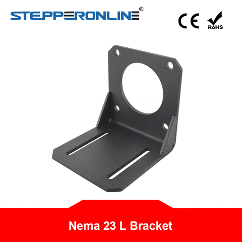 Nema 23 Mounting L Bracket for High Precision Planetary Geared Motor Alloy Steel 57 Stepper Motor Bracket for CNC 3D Printer ► Photo 1/4