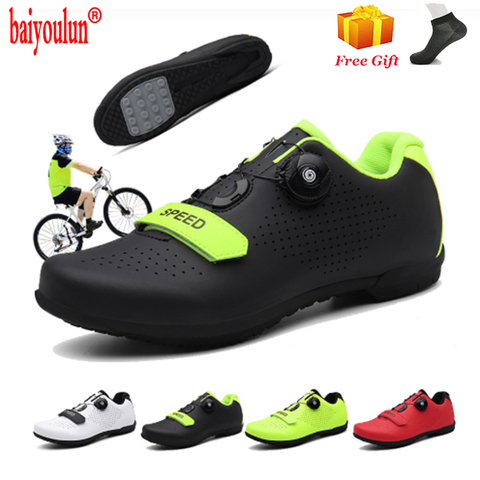 MTB Cycling Shoes Mens Outdoor Mountain Bicycle Sneakers Self-Locking Bike Shoes