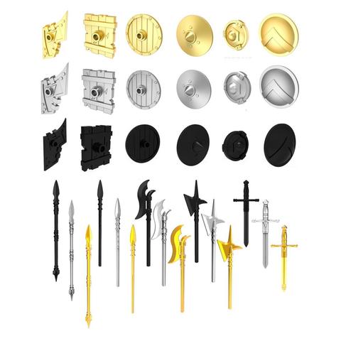 10pcs Sword Spare Shield for Golden Company Second Sons Unsullied Dothraki Middle Ages Total War Building Block ► Photo 1/3