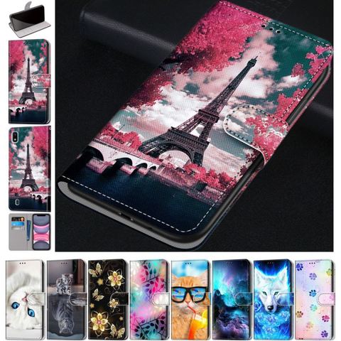 Kids Boy Girl Cute Flip Phone Wallet For Case Redmi Note 8T 9 Pro 7 Redmi K30 8 8A 9 9A 9C Wolf Lion Cat Tiger Stand Cover D08F ► Photo 1/6