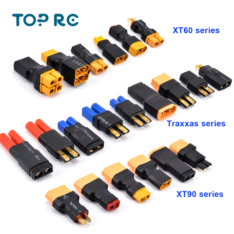 Adapter XT30 XT60 XT90 Traxxas T Plug Deans EC5 EC3 Female to Male HXT 4MM Connectors Plug RC Lipo Battery Control Parts DIY ► Photo 1/6