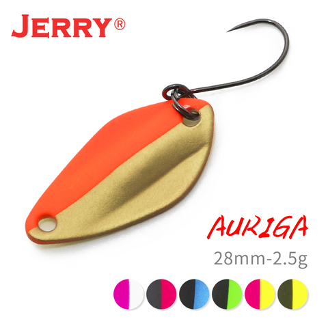 Jerry auriga micro wide fishing spoon trout lures UV colors glowing ultralight fishing tackle glitters baubles wholesale ► Photo 1/4