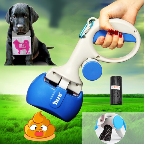 Portable Pet Cleaning Tool Dog poop bag 2 In 1 Outdoor Cat Cleaning Poop Shit Pickup Remover Pooper Scooper dog toilet bag ► Photo 1/1