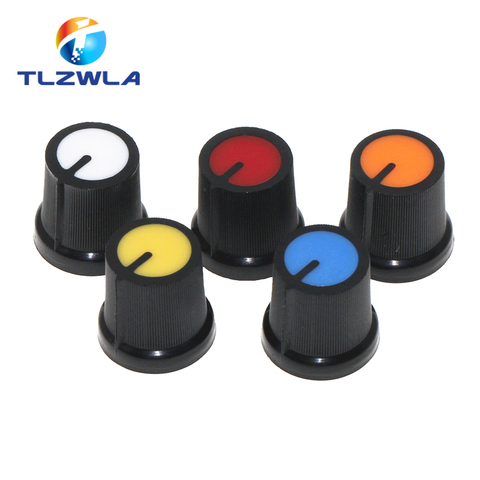 25PCS WH148 AG3 Potentiometer knob Cap AG3 Plastic knob for Diameter 6mm Plum Handle Yellow Orange Blue White Red *5PCS=25 ► Photo 1/6