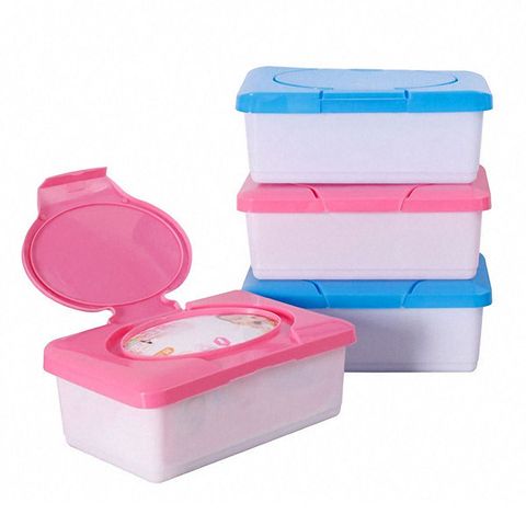 1pc 80 Sheets Dry Wet Tissue Paper Box Stroller Portable Plastic Baby Wipes Napkin Press Tissue Case Holder Container Baby Care ► Photo 1/6