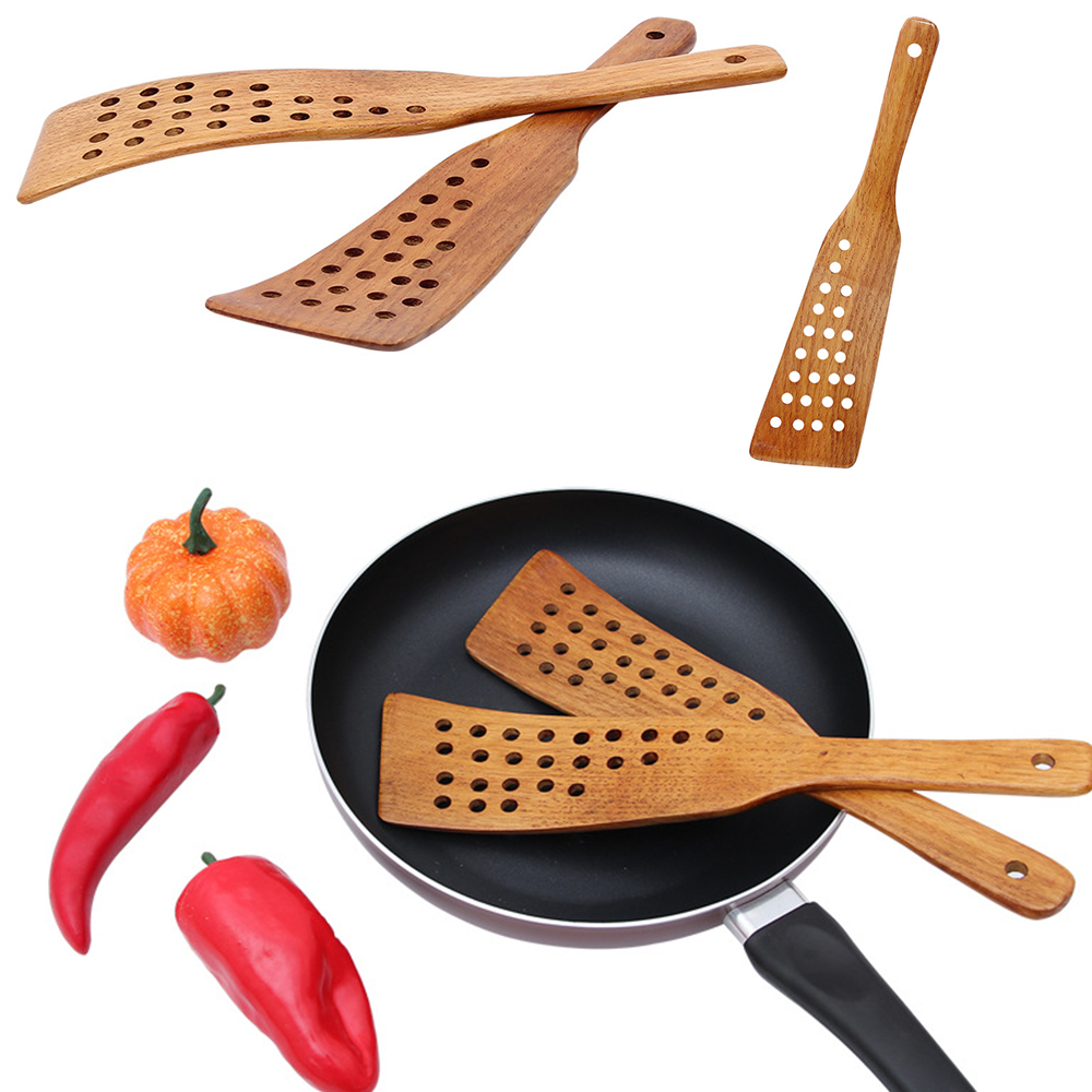 Wooden Spatula Non-Stick Cookware For Cooking Pan Frying Steak Shovel~ 