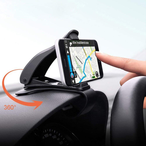 Car Phone Holder Universal 360 Degree GPS Dashboard Phone Holder Support in Car for iphone Mobile Phone Clip Mount Stand Bracket ► Photo 1/6