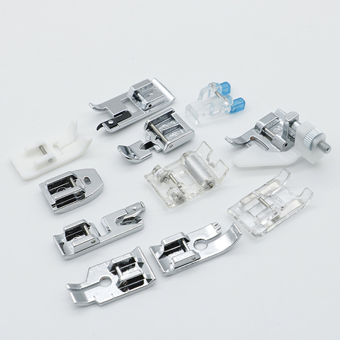 11pcs/set Sewing Machine Presser Foot Kit Domestic Sewing Machine Accessories Presser Foot Feet Kit Set Hem Foot Spare Parts ► Photo 1/6