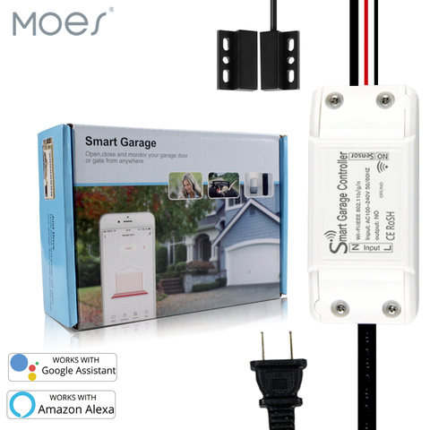 WiFi Smart Garage Door Smart Life APP Remote Control Open Close Monitor Compatible With Alexa Echo Google Home No Hub Require ► Photo 1/6