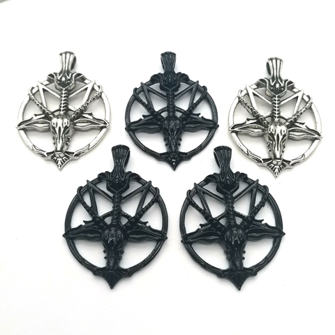 Pentagram Pan God Skull Gothic Pendant Satan Devil Mysterious DIY Jewelry Accessories 5 Pieces ► Photo 1/4