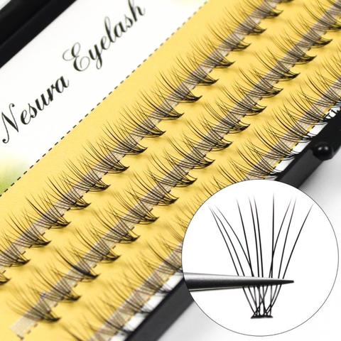 60pcs Professional Makeup Individual Cluster EyeLashes Grafting Fake False Eyelashes eyelash extension individual eyelash bunche ► Photo 1/6