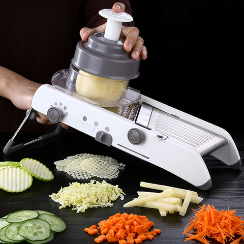 Adjustable Mandoline Slicer Professional Grater with 304 Stainless Steel Blades Vegetable Cutter Kitchen Accessories WY50609 ► Photo 1/5