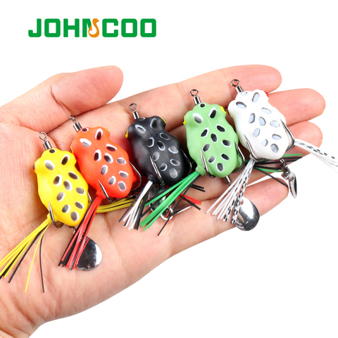 JOHNCOO 1pc Mini Soft Frog 30mm 5g Snakehead Lure Topwater Simulation Frog Fishing Lure Soft Bass Bait Weedless Baits ► Photo 1/6