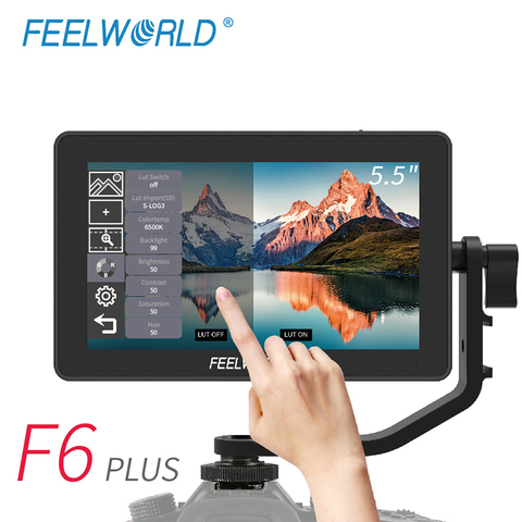 FEELWORLD F6 PLUS 5.5 Inch on Camera DSLR Field Monitor Touch Screen IPS FHD 1920x1080 Video 4K Monitor for Canon Nikon Camera ► Photo 1/6