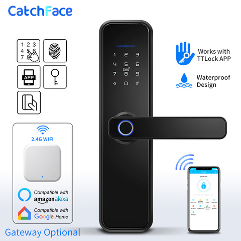 Brazil Warehouse WIFI App Electronic Door Lock  Biometric Fingerprint Door Lock RFID Bluetooth smart Digital Keyless Lock TTlock ► Photo 1/6