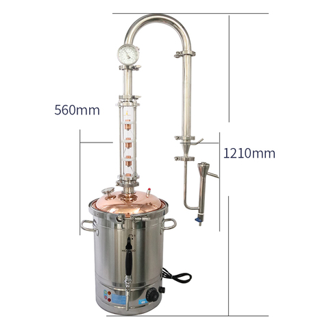 HOOLOO Small Home Brewing Distiller CT20Cu/CT30Cu Household Vodka Brewer Machine Rectification Brewing Equipment ► Photo 1/6