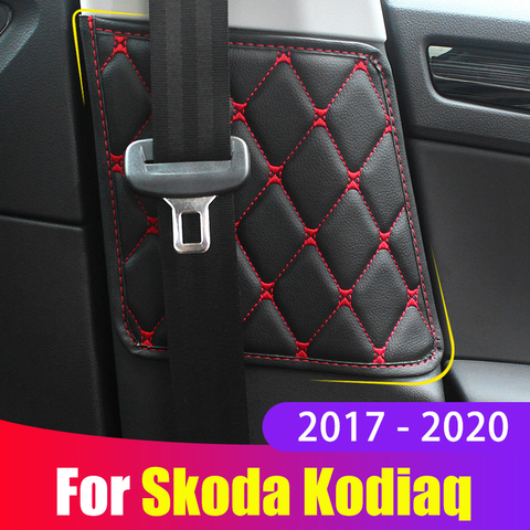 2PCS/Set Car Seat Safety Belt Protective Pad Crash Mat Cover For Skoda Kodiaq 2017 2022 Interior Accessories Car Styling ► Photo 1/6