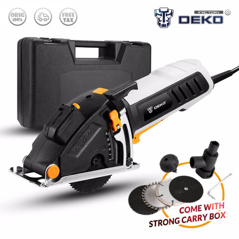 DEKO DKMS85Q1 Mini Electric Circular Saw Power Tools with Laser 4 Blades Dust passage Allen key Auxiliary handle BMC Box ► Photo 1/6