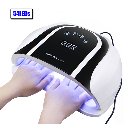 Pro 120W UV Lamp LED Nail Lamp High Power For Nails All Gel Polish Nail Dryer Auto Sensor Sun Led Light Nail Art Manicure Tools ► Photo 1/6