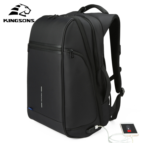 Kingsons Men Backpack Waterproof USB Charging Laptop Backpack 15-15.6 inch Large Capacity School Bags for Teenage Boys ► Photo 1/6