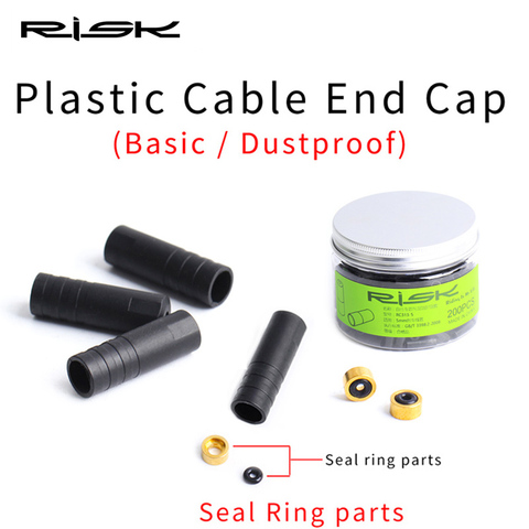RISK 4/5mm Bicycle Brake Cable End Cap With Seal Ring Parts Dustproof Outer Cable Tube End Tip Cap For MTB Road Bike Shift Brake ► Photo 1/6
