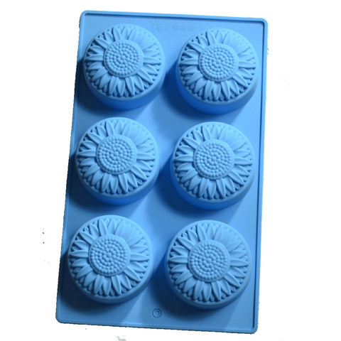 6 Cavity Assorted Silicone Flower Soap Mold DIY Soap Mold Handmade Chocolate Biscuit Cake Muffine Silicone Mold ► Photo 1/6