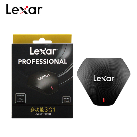 100% Original Lexar USB 3.1 Type-C Multi-Card 3 in 1 Card Reader High Speed For CF SD TF Memory Card Reader ► Photo 1/5