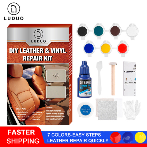 LUDUO Liquid Leather Vinyl Repair Kit Restorer Furniture Car Seats Sofa Jacket Purse Belt Shoes Cleaner Skin Repair Refurbish ► Photo 1/6