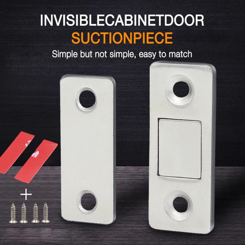 2/10pcs Door Catch Latch Stainless Steel Strong Magnetic Cabinet Cupboard Latch 