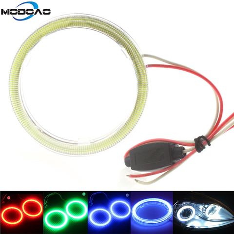 Single COB Car Angel Eyes Led Halo Ring Bulb Lights SHEELL Angel Eye Fog Headlight  Car Auto Moto Moped Scooter Motorcycle DC 12V - Price history & Review