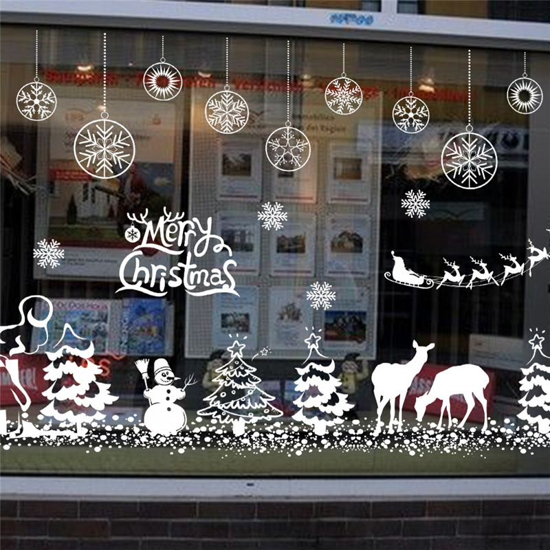 Christmas Xmas DIY Removable Window Stickers Art Decals Festival Home Shop Decor